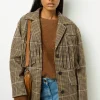 Clearance Fringed houndstooth jacket - MURIELLE Jackets