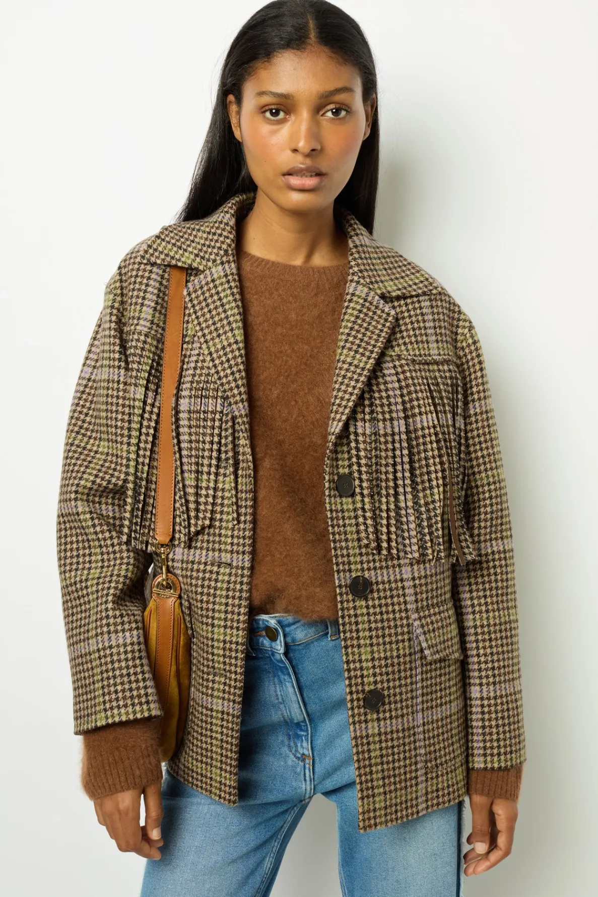 fringed_houndstooth_jacke_0.webp Clearance Fringed houndstooth jacket - MURIELLE Jackets