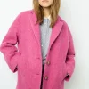 Cheap Fuchsia pink short coat - LINETTE Coats