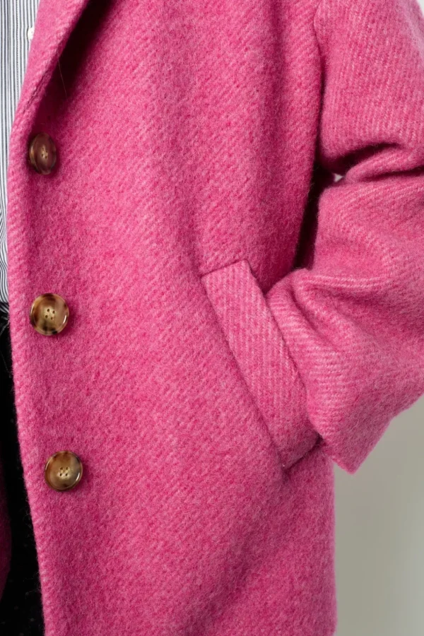 Cheap Fuchsia pink short coat - LINETTE Coats