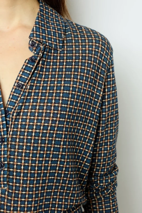 New Geometric print polo shirt - AUDE Tops & T-Shirts