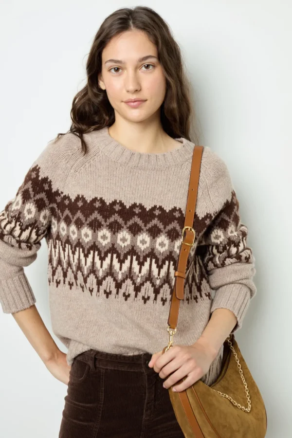 Online Geometric wool sweater - JANINA Knitwear
