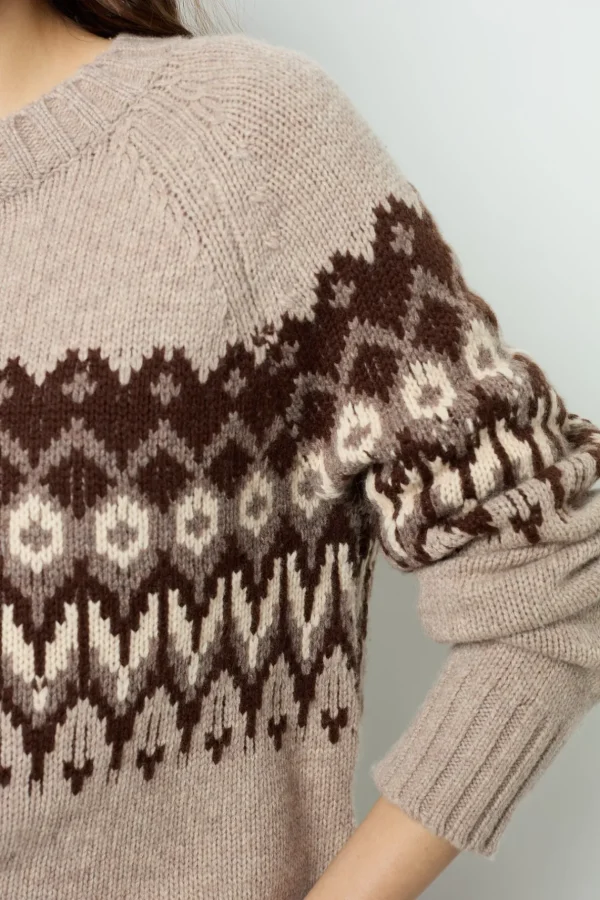 Online Geometric wool sweater - JANINA Knitwear