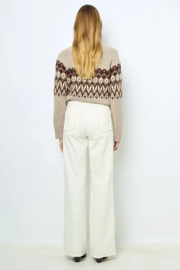 Fashion Geometric wool sweater - JANINA Trousers