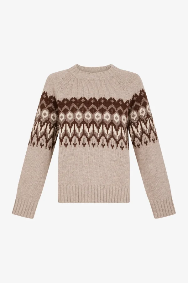 Online Geometric wool sweater - JANINA Knitwear