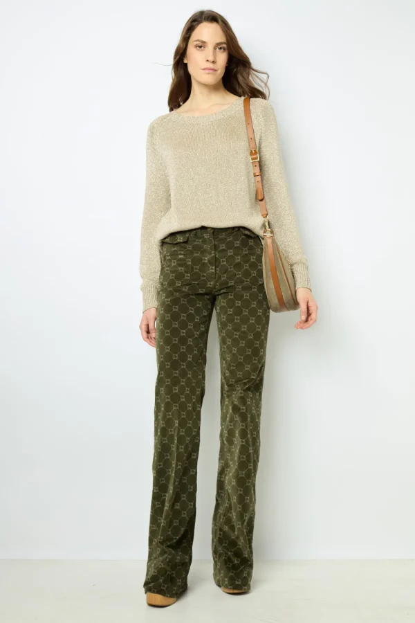 Shop Golden lurex sweater - JAYLIN Knitwear