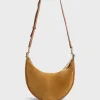 Hot Half-moon bag in suede leather - LE SUZANNE Shoulder Bags