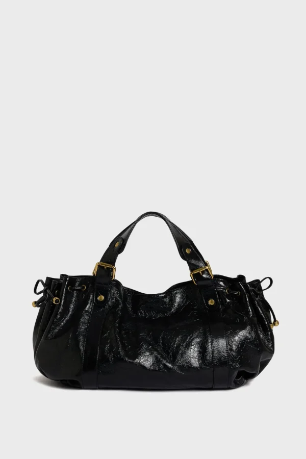 Cheap Handbag in crumpled leather - 24H The Iconic 24H | Handbag