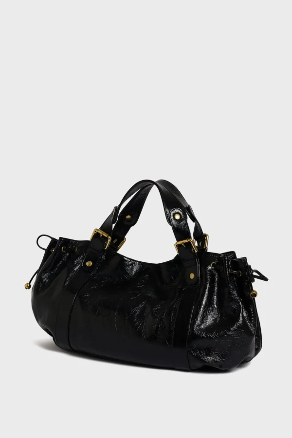 Cheap Handbag in crumpled leather - 24H The Iconic 24H | Handbag