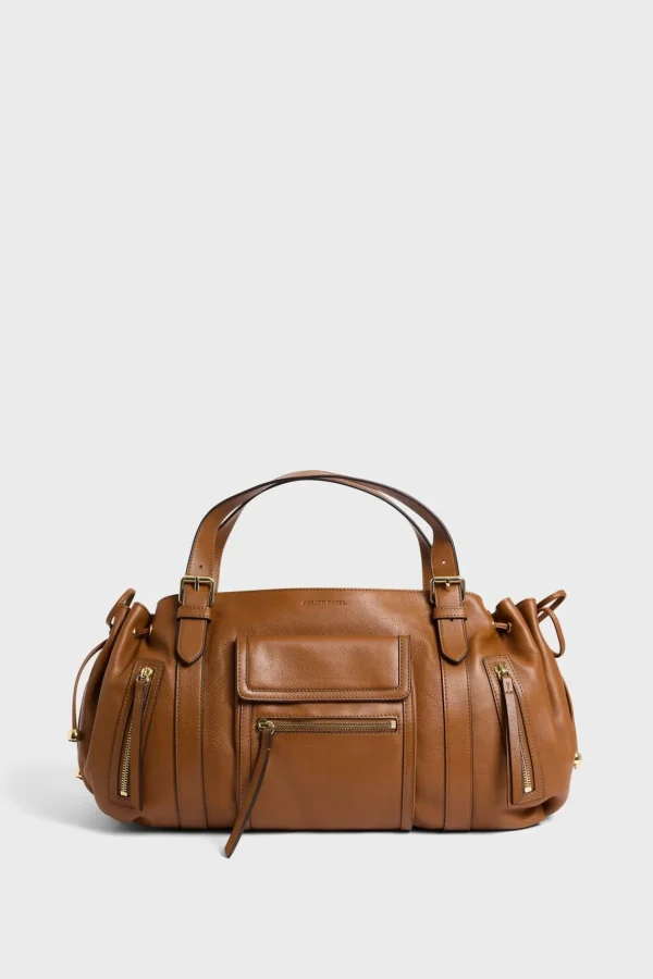 Outlet Handbag in leather with pocket - ST GERMAIN Handbag
