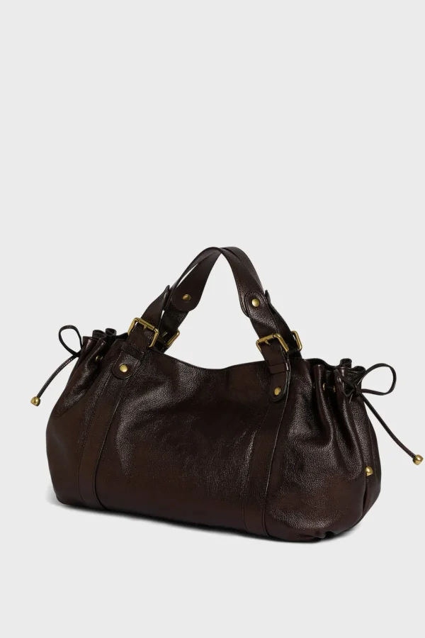 Outlet Handbag in metallic leather - 24H The Iconic 24H | Handbag
