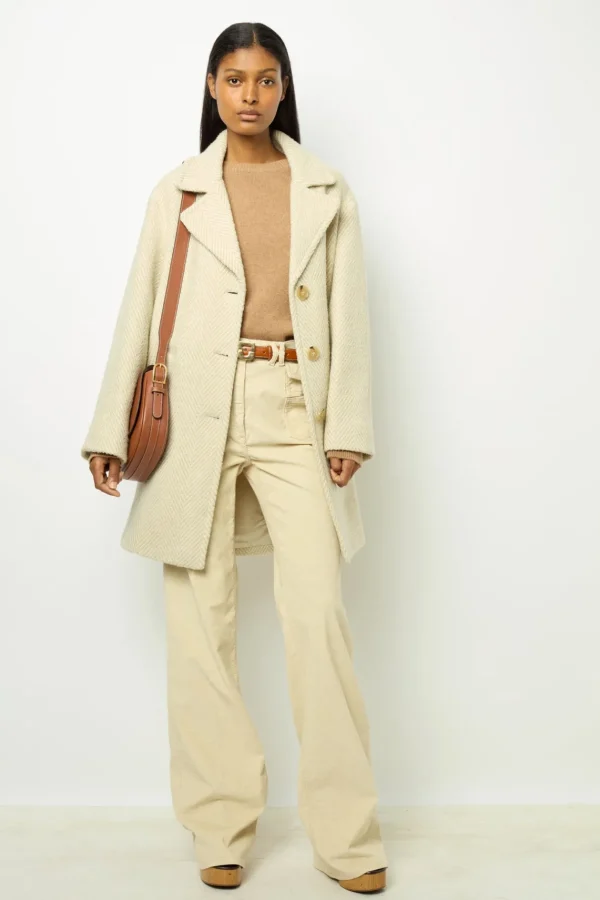 Shop Herringbone loose coat - LEONETTE Coats