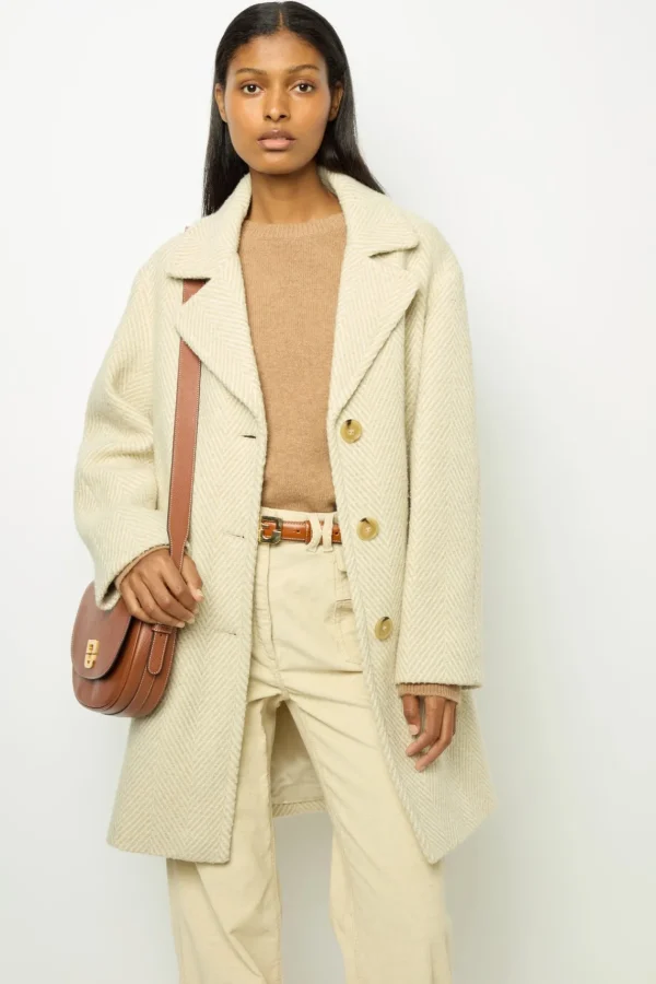Shop Herringbone loose coat - LEONETTE Coats
