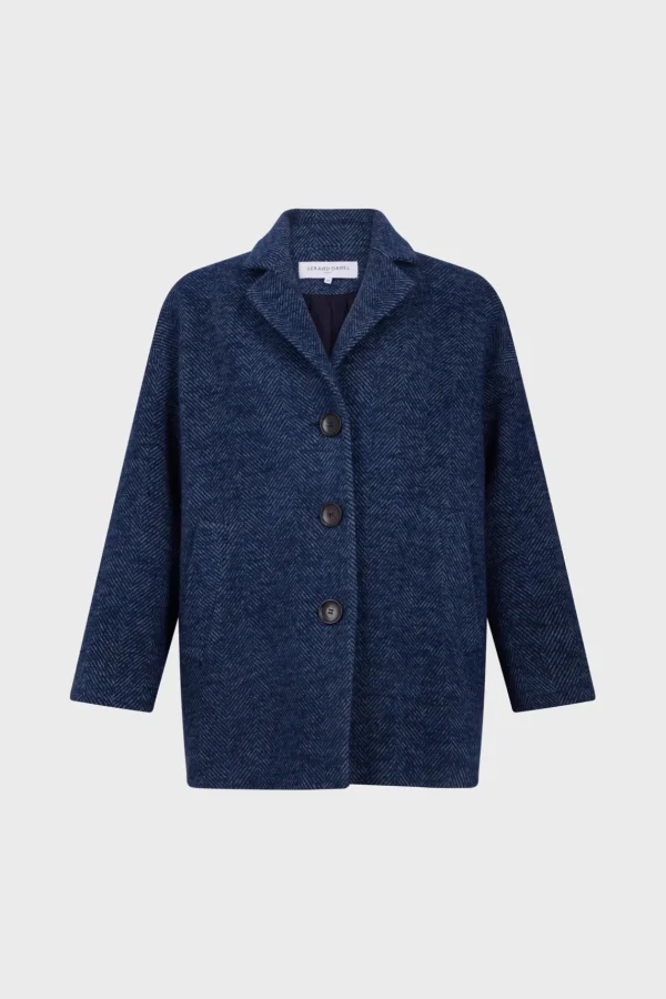 Best Herringbone short coat - LEDA Coats