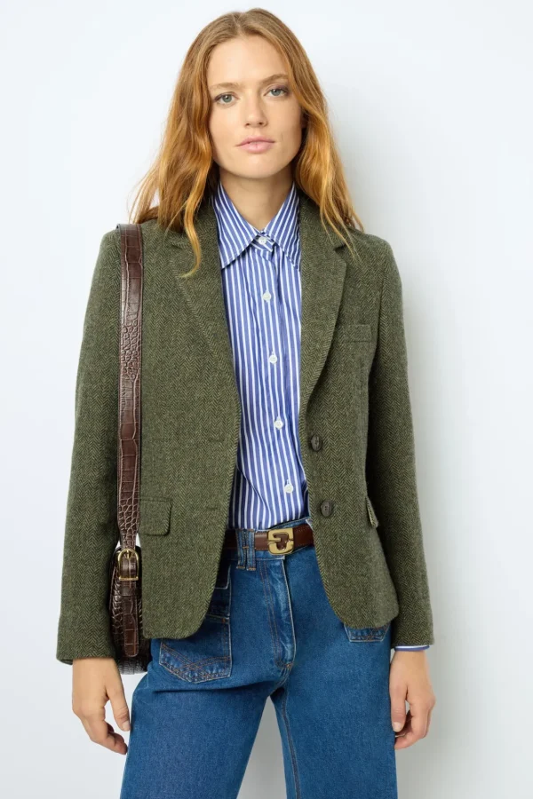 Best Herringbone suit jacket - MARILOU Jackets