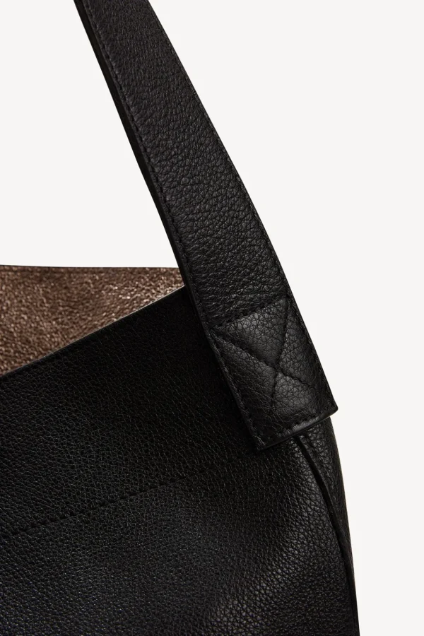 Cheap Hobo bag in grainy leather metallic inside - LADY Handbag