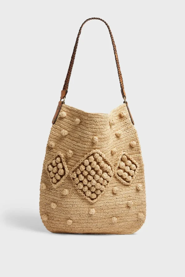 Store Hobo Bag in raffia - JOSIE Handbag