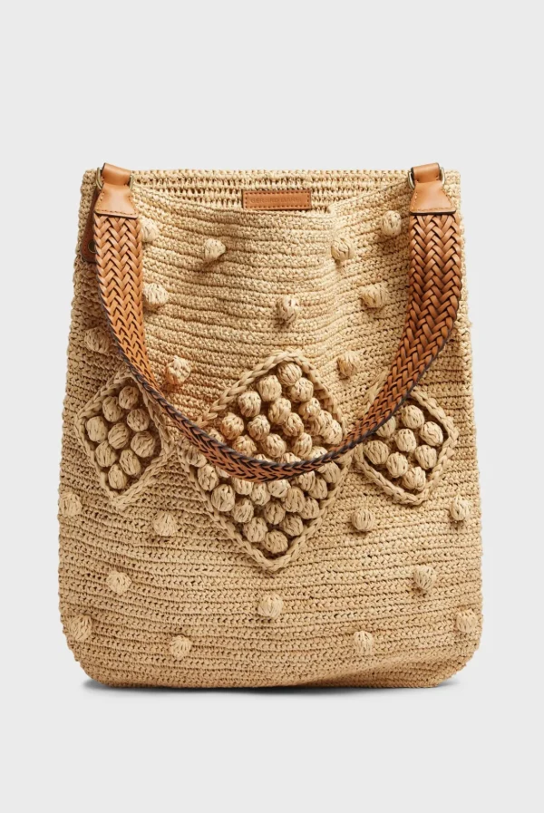 Store Hobo Bag in raffia - JOSIE Handbag