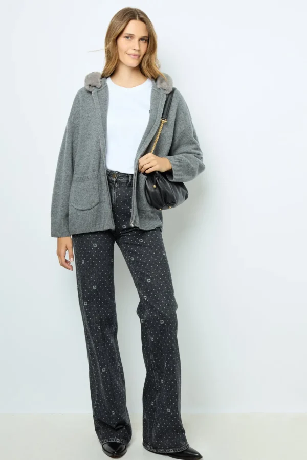 Fashion Hooded cashmere cardigan - JOSSELINE Knitwear