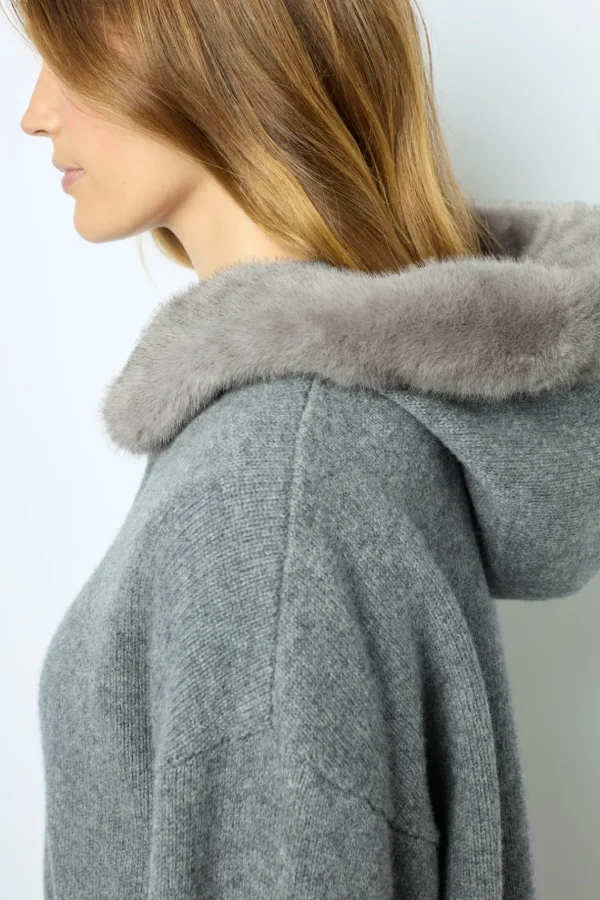 Fashion Hooded cashmere cardigan - JOSSELINE Knitwear
