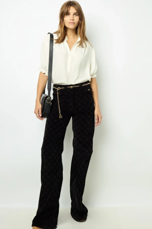 New Jacquard blouse with ruffles - BEATRICE Shirts & Blouses