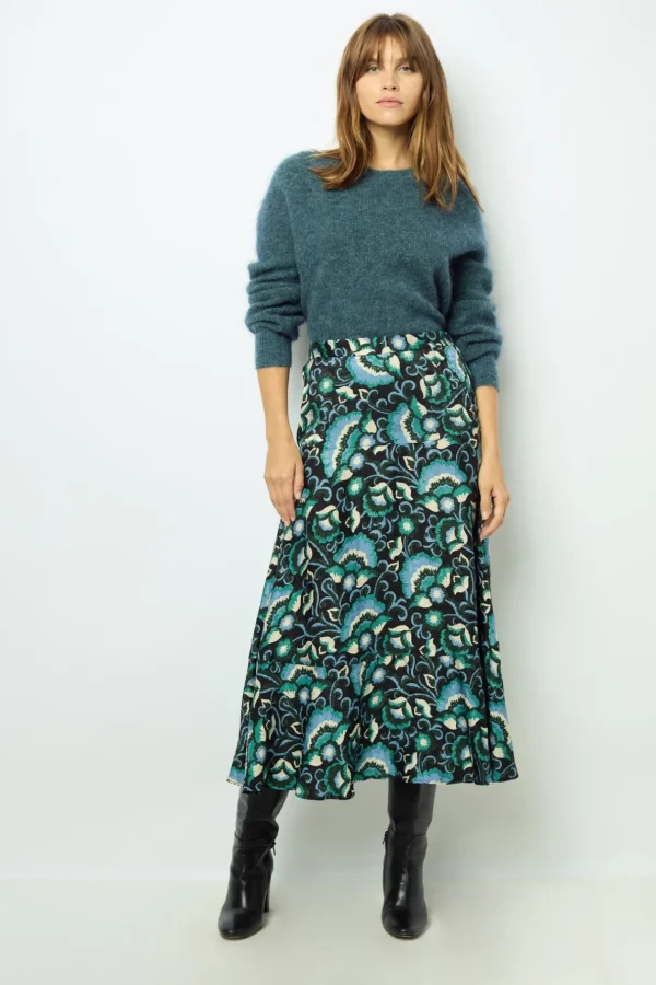Cheap Jacquard print midi skirt - CATHERINA Skirts