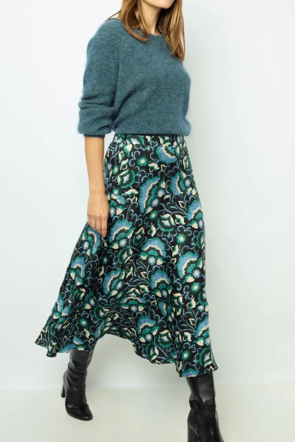 Cheap Jacquard print midi skirt - CATHERINA Skirts