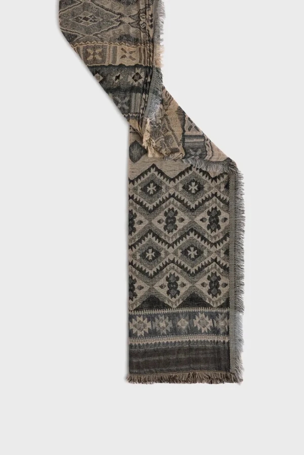 Flash Sale Jacquard "])self.__next_f.push([1,"cotton and wool scarf - DOLORES Scarves