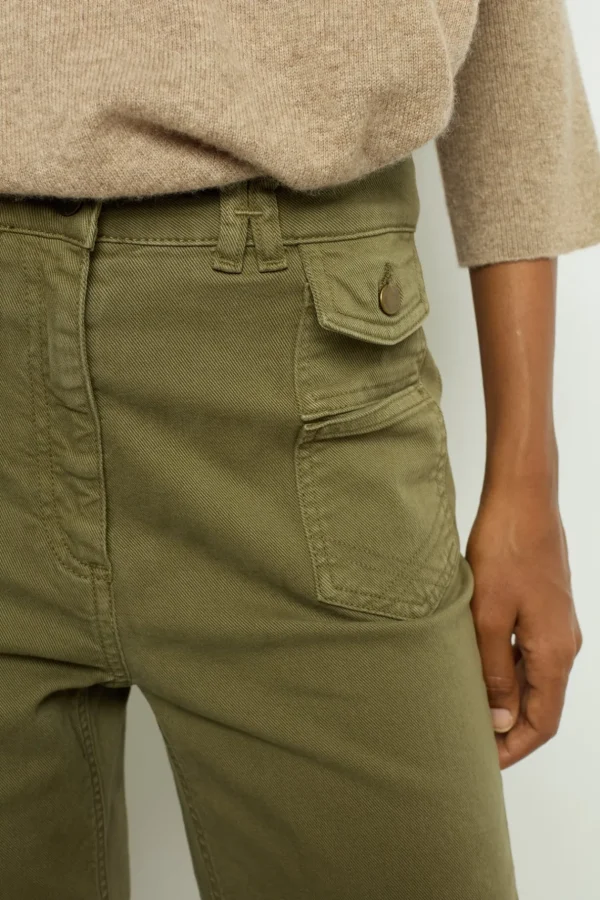 Best Khaki flared jeans - ANNA Trousers