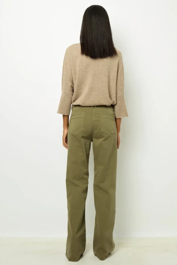 Best Khaki flared jeans - ANNA Trousers