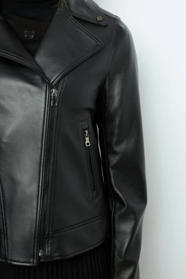 Discount Leather perfecto jacket - NADEGE Leather & Pelts