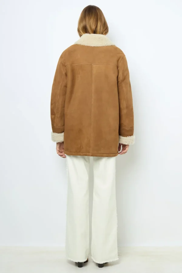 Discount 3/4 length shearling coat - LEONTINE Leather & Pelts
