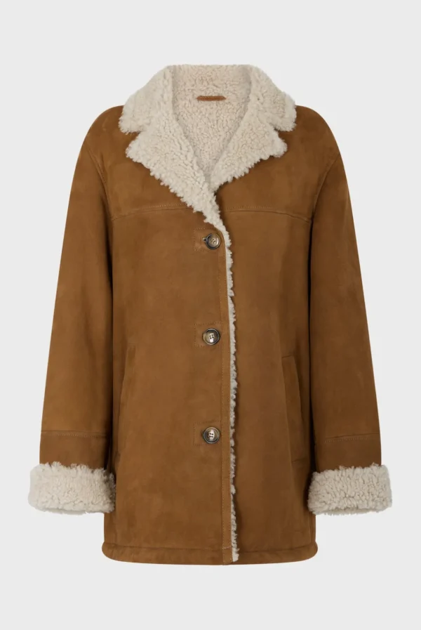 Discount 3/4 length shearling coat - LEONTINE Leather & Pelts