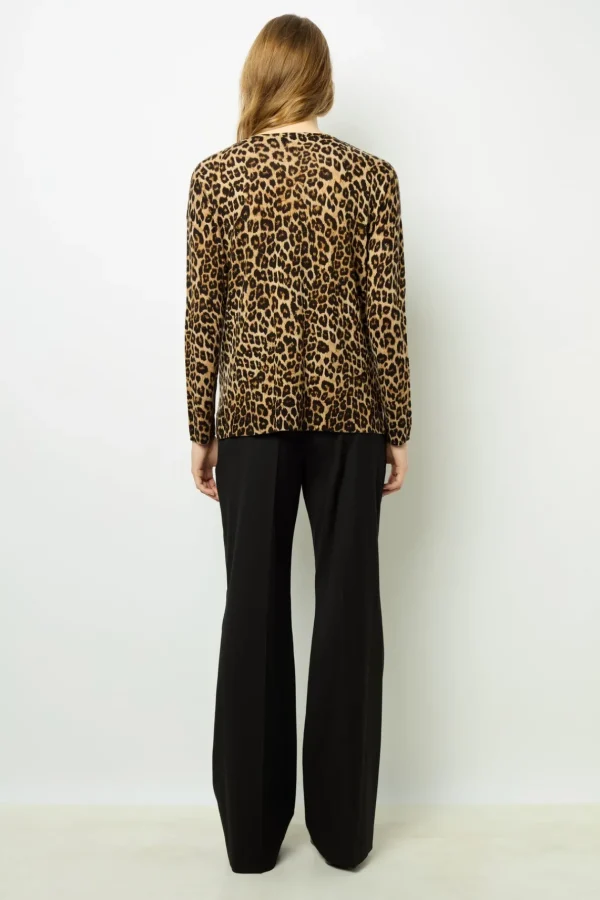 Cheap Leopard print wool sweater - JINENE Knitwear