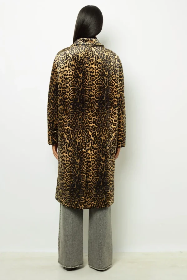 Best Sale Leopard velvet straight coat - LEUNDA Coats