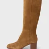 Outlet LIZZIE - High boots in velvet leather Shoes