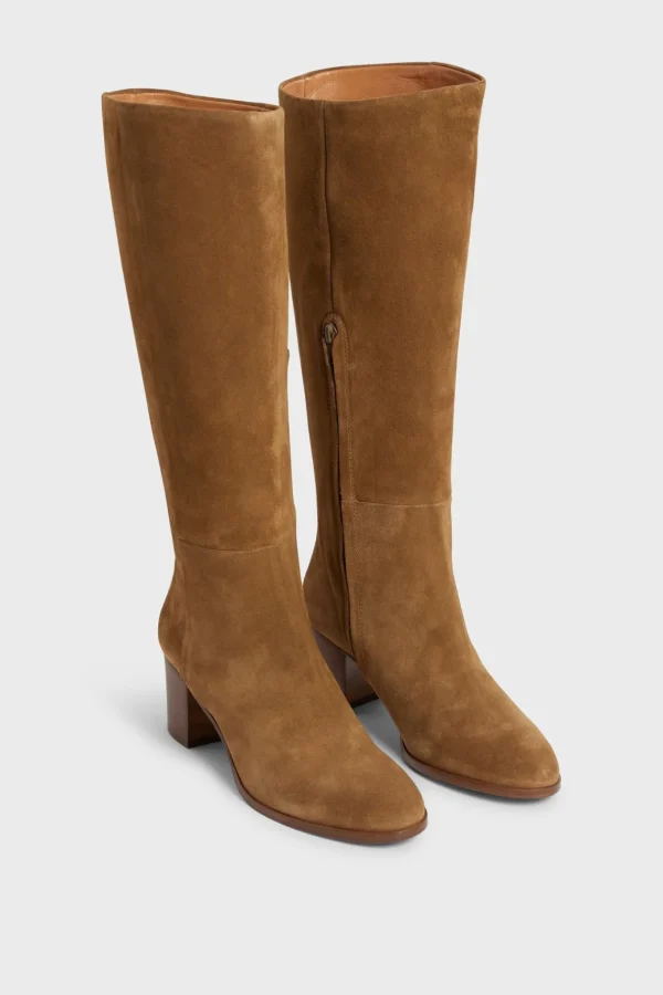 Outlet LIZZIE - High boots in velvet leather Shoes