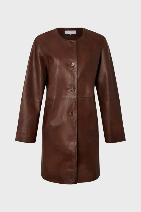 Flash Sale Long jacket in distressed leather - NALINHA Leather & Pelts