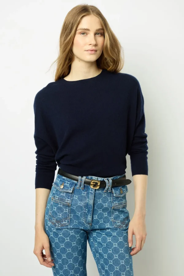 Fashion Loose cashmere round neck sweater - JAZMINE Knitwear