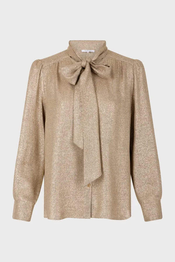 Hot Lurex shirt with lavaliere collar - BESSIE Shirts & Blouses