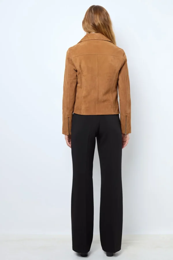 Best MAUD - Velvet leather biker jacket Leather & Pelts