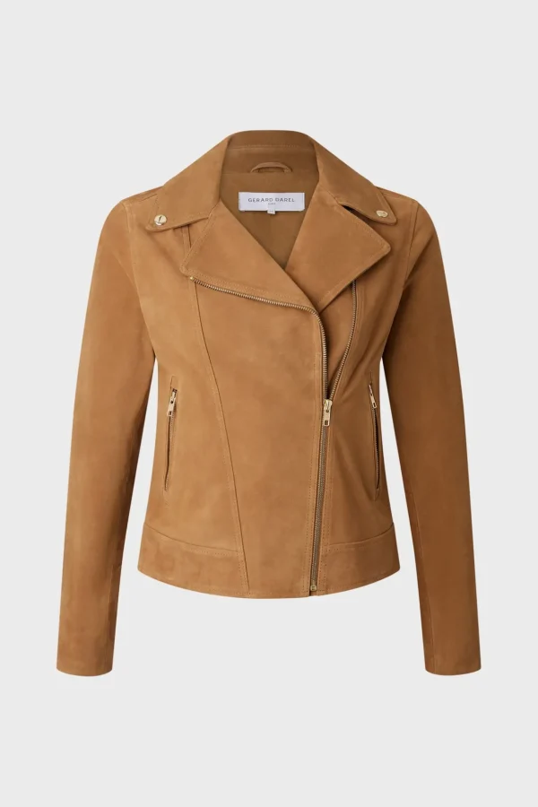 Best MAUD - Velvet leather biker jacket Leather & Pelts