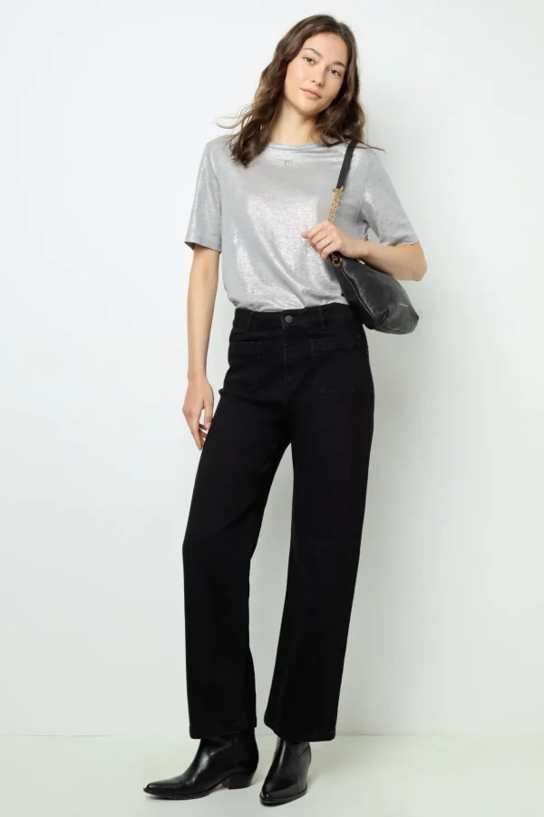 Sale Metallic-finish short sleeves T-shirt - AIDA Tops & T-Shirts