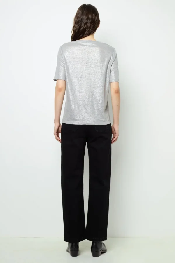 Sale Metallic-finish short sleeves T-shirt - AIDA Tops & T-Shirts