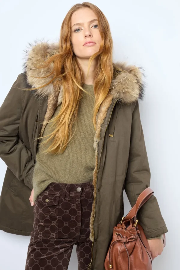 Cheap Mid-length padded parka with hood - LOUCINE Coats