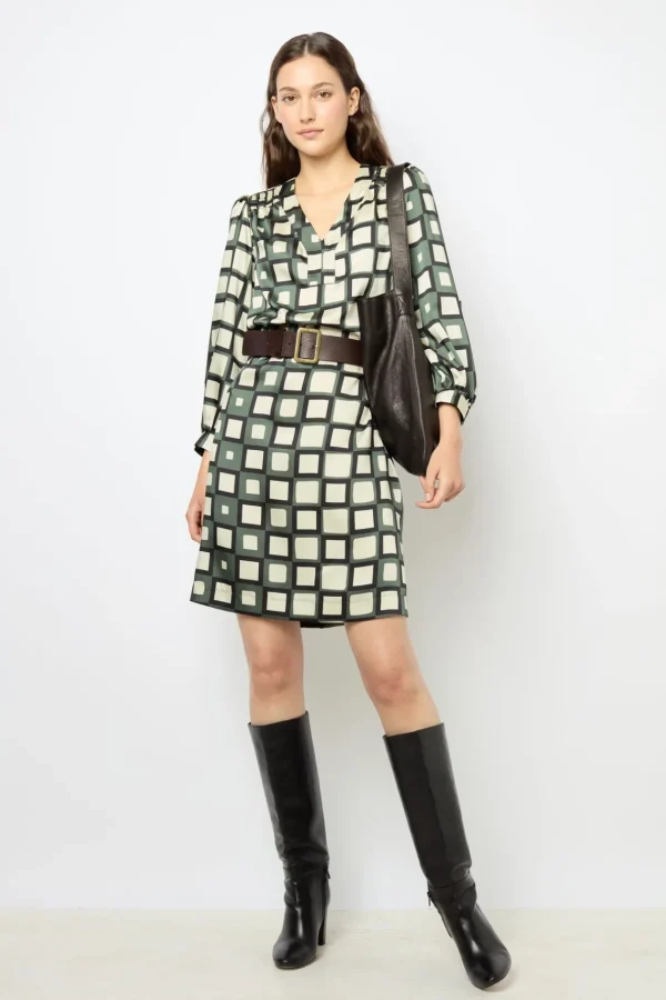 Best Sale Mini dress with geometric print - SASKIA Dresses
