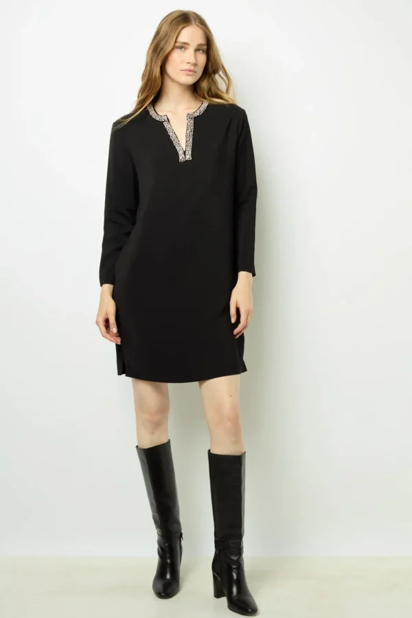 Outlet Mini dress with jewel collar - STERNA Dresses