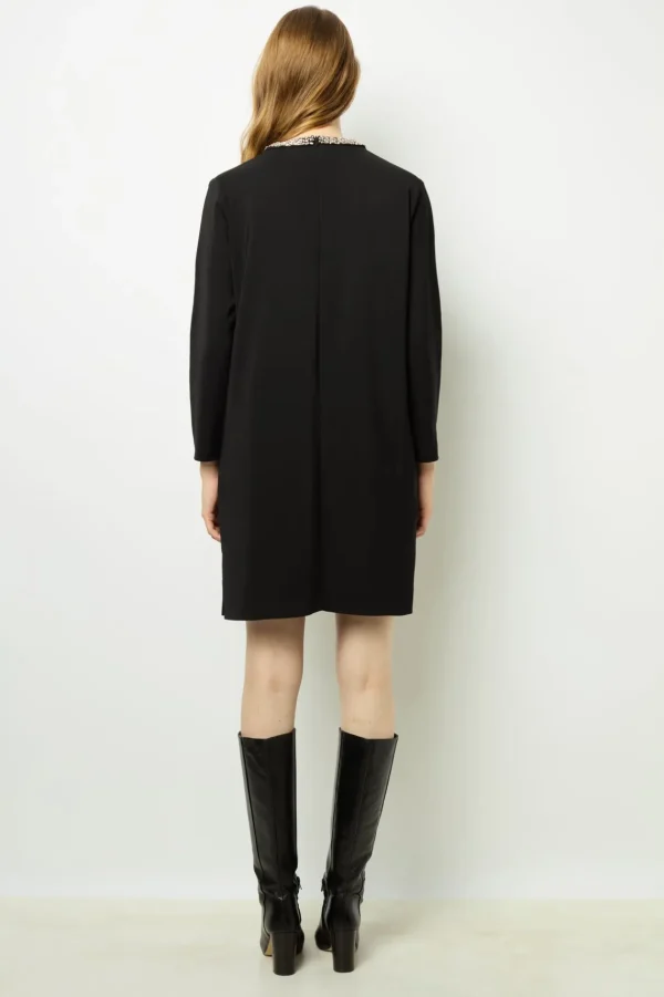 Outlet Mini dress with jewel collar - STERNA Dresses