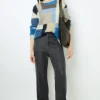 Fashion Mohair color block sweater - JANYCE Knitwear