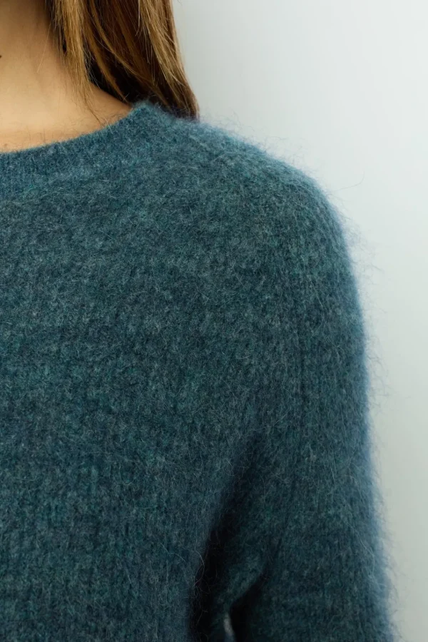 Discount Mohair round neck sweater- JOLINA Knitwear